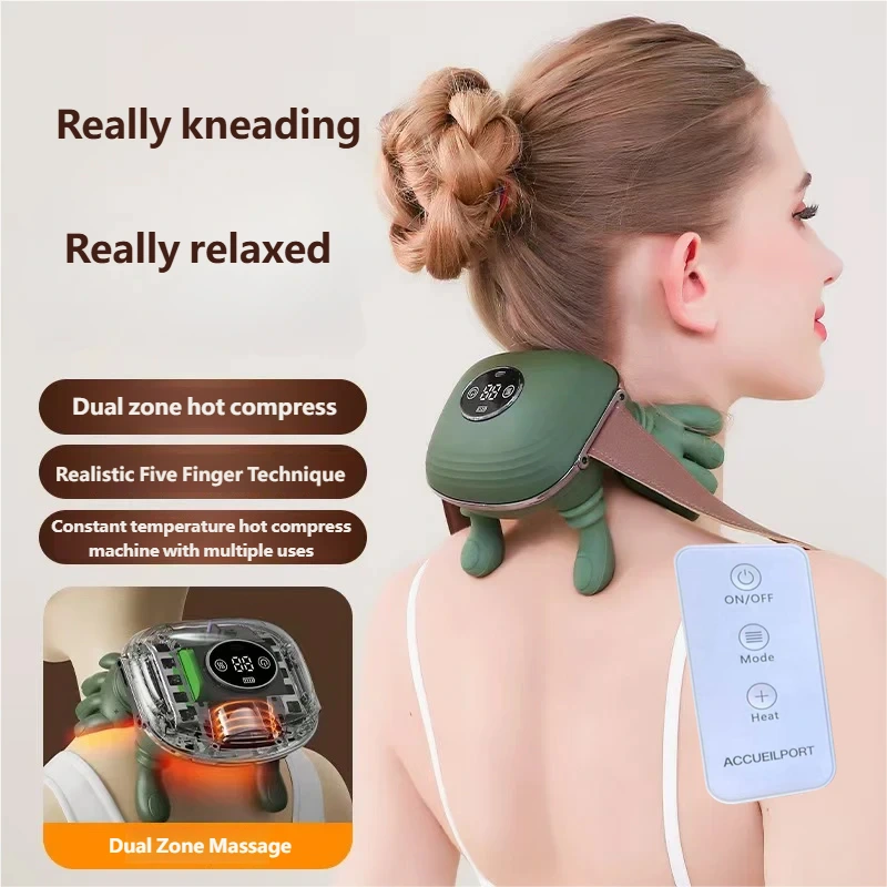 d shoulder and neck massager with straps