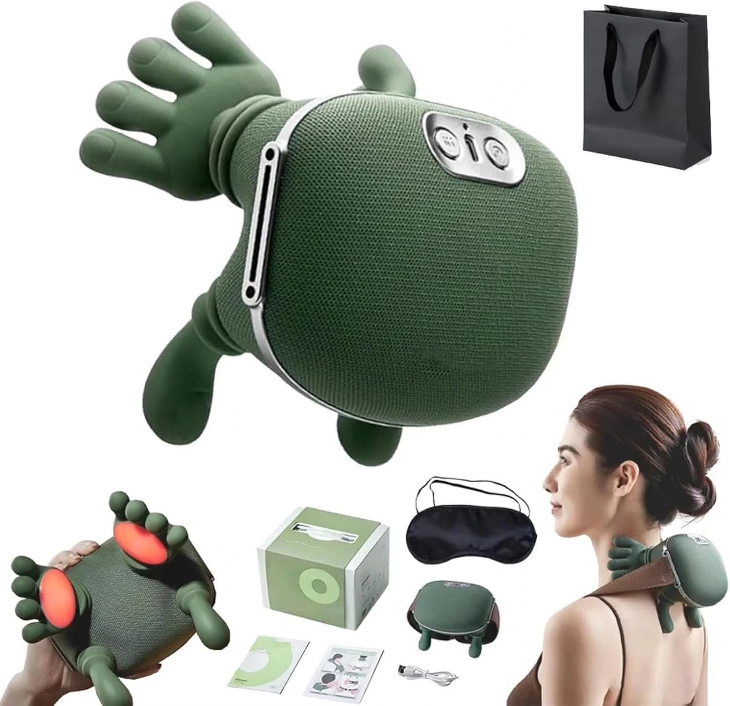 4d shoulder and neck massager with straps