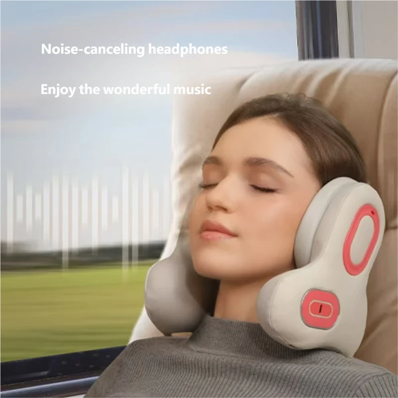 YLSM032 Soft Neck and Shoulder Relax Pillow with Wireless Music Connection Ergonomic for Better Sleep and Muscle Comfort Massager