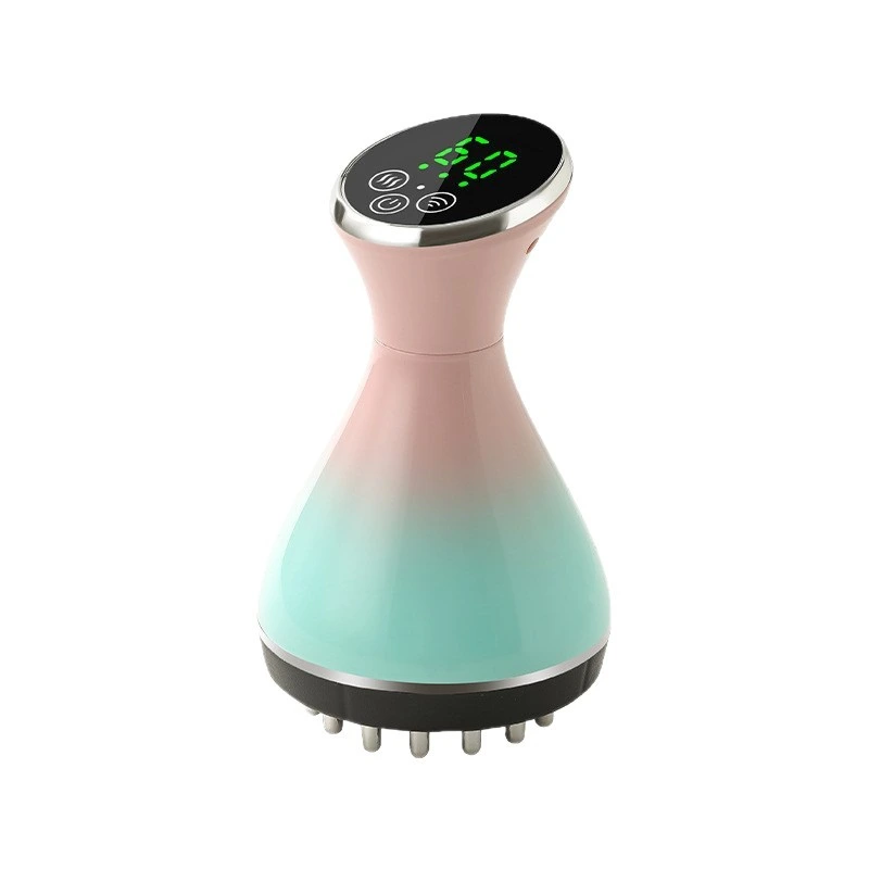 YLSM049 Wireless Heated Micro‑current Meridian Scraping Device, Rechargeable Body Massage Brush for Meridian Relief Home Beauty Care Tool