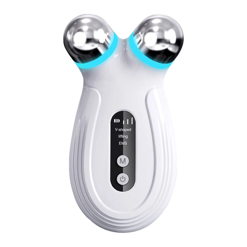 YLSM061 A Roller Facial Massager with LED Display Featuring Heat Therapy Function, Effectively Firming the Facial Skin.