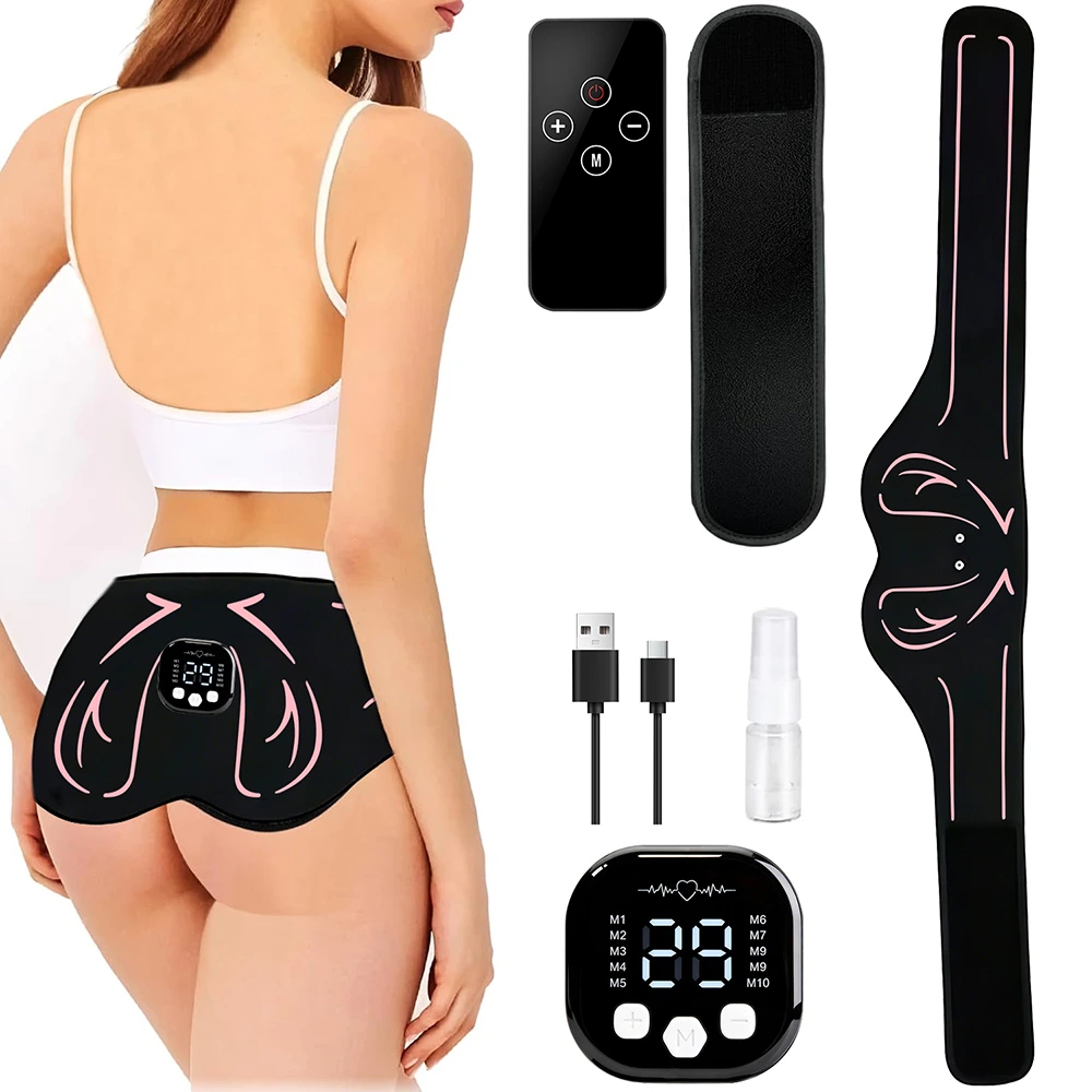 YLSM096 Electric Buttock Massage Belt Rechargeable Buttock Lifting Device Hip Massager for Body Shaping Use
