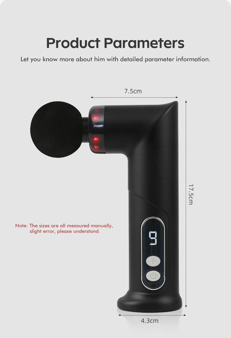 YLSM074 Portable Mini Massage Gun with Breathing Light, Rechargeable Handheld Deep Tissue Muscle Massager for Home and Travel