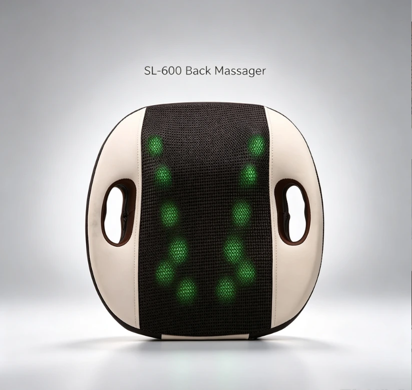 YLSM075 Electric Back Massage Cushion Plug‑in 600 Shiatsu Back Massager Pillow for Home Office Muscle Relax, Multi‑Plug Standards Optional