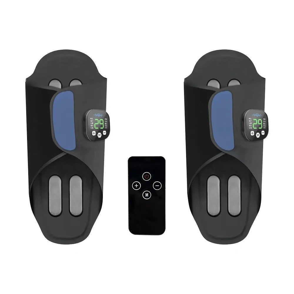 YLSM078 Rechargeable EMS Foot Massage Slippers with Remote Control, Home Use Foot and Calf Massager with Extra Electrode Massage Pads