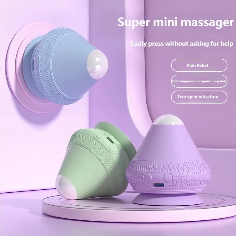 YLSM108 suction electric fascia ball massager with dual effects of hot compress and vibration relaxation, freeing hands for deep soothing